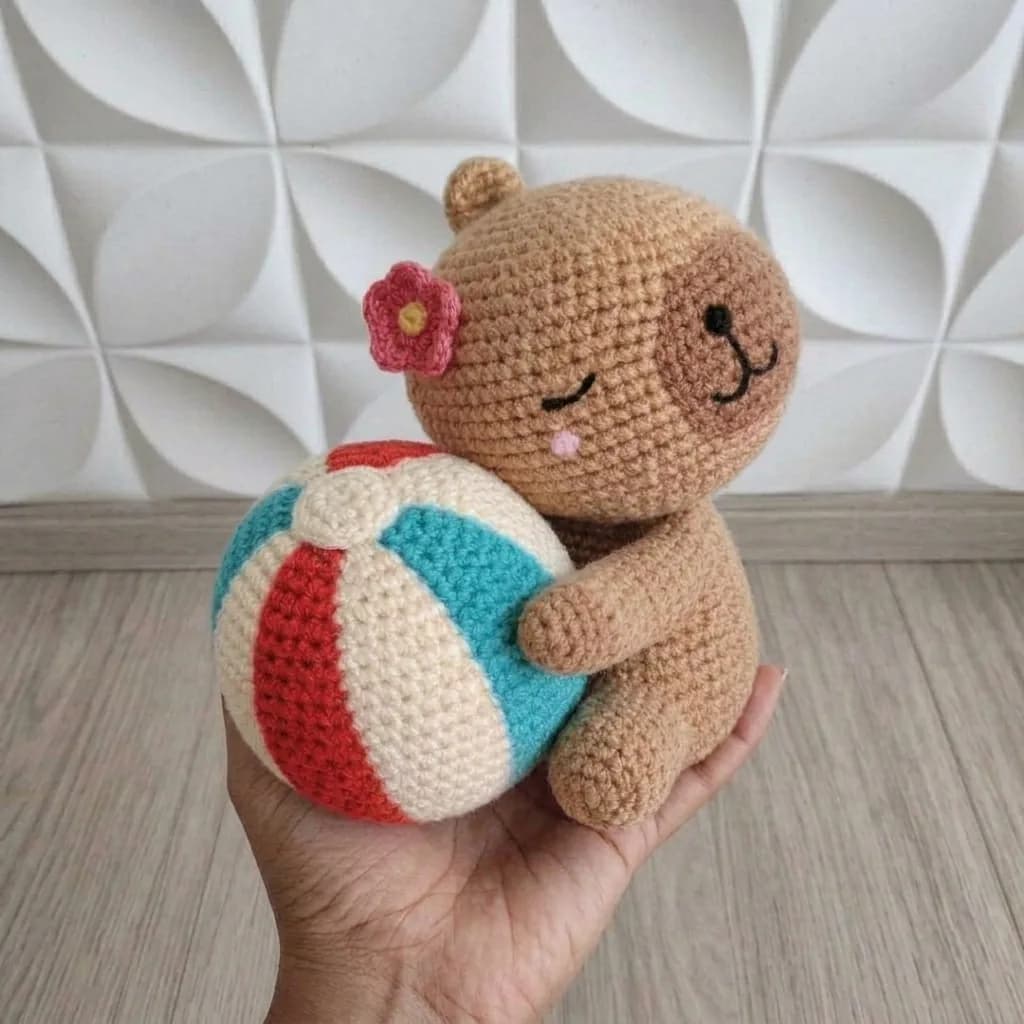 Sandy the Beach Ball Capybara - PDF Pattern